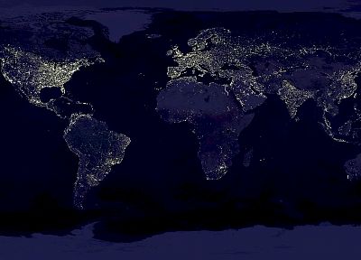 night, lights, Earth, maps - related desktop wallpaper