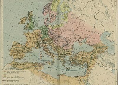 Europe, maps, ancient - desktop wallpaper