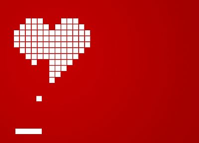 love, hearts, squares, simple background - desktop wallpaper