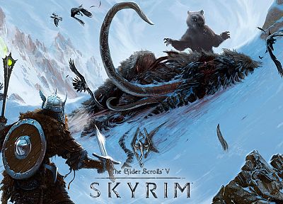 fantasy art, concept art, The Elder Scrolls V: Skyrim - duplicate desktop wallpaper
