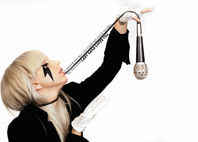Lady Gaga, singers - duplicate desktop wallpaper