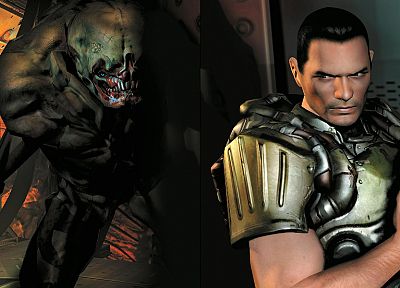 video games, Doom, Doom 3 - duplicate desktop wallpaper