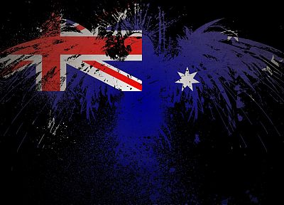 eagles, flags, Australia - desktop wallpaper