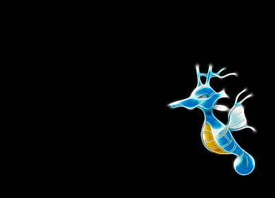 Pokemon, black background, kingdra - desktop wallpaper