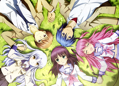 Angel Beats!, Tachibana Kanade, Nakamura Yuri, Yuzuru Otonashi, Yui (Angel Beats), Hideki Hinata - desktop wallpaper