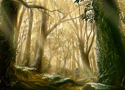 trees, forests, Mushishi, Ginko - desktop wallpaper