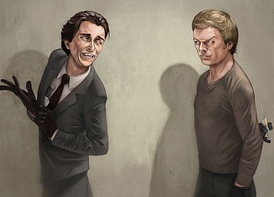 Dexter, American Psycho, killers, crossovers, Patrick Bateman - random desktop wallpaper