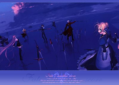 Fate/Stay Night, Gilgamesh, Type-Moon, Saber, Rider (Fate/Stay Night), Archer (Fate/Stay Night), Lancer (Fate/stay night), Fate series - desktop wallpaper