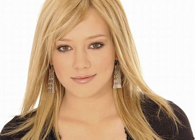 blondes, women, actress, Hilary Duff, celebrity, singers, faces, white background - related desktop wallpaper