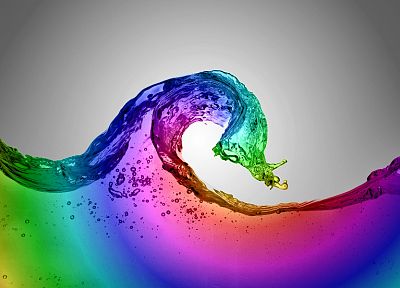 water, pink, rainbows - desktop wallpaper