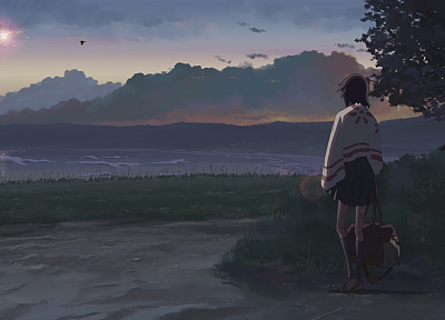 Makoto Shinkai, scenic, 5 Centimeters Per Second, artwork, anime - related desktop wallpaper