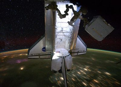 outer space, stars, ISS, Earth, Space Shuttle - related desktop wallpaper