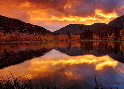 landscapes, nature, autumn, reflections - desktop wallpaper