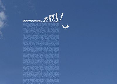 suicide, typography, evolution, skyscapes - desktop wallpaper