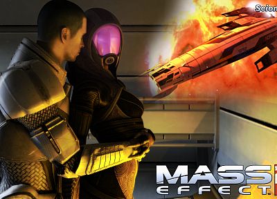 Mass Effect 2, Commander Shepard, Tali Zorah nar Rayya - random desktop wallpaper