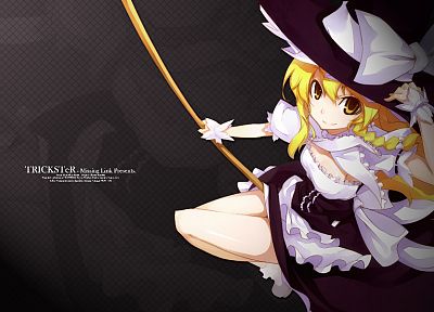 Touhou, brooms, Kirisame Marisa, hats, anime girls, witches, Shingo (Missing Link) - duplicate desktop wallpaper