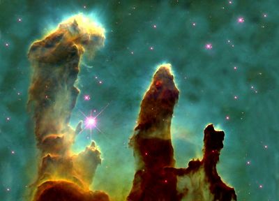 nebulae, Pillars Of Creation, Eagle nebula - duplicate desktop wallpaper