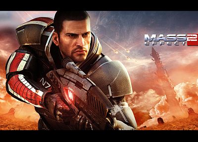 Mass Effect 2, Commander Shepard - random desktop wallpaper