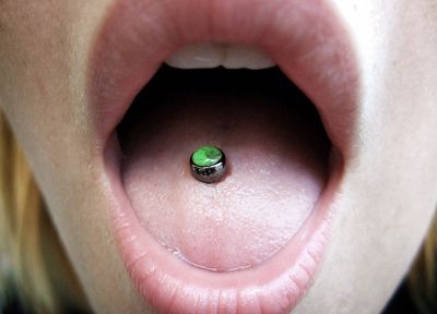 tongue piercings, mouth - desktop wallpaper