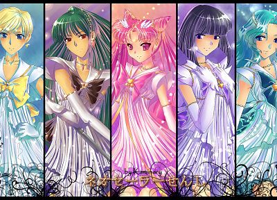 chibiusa, Sailor Uranus, Sailor Neptune, Sailor Pluto, sailor uniforms, Sailor Saturn, Bishoujo Senshi Sailor Moon, Sailor Chibi Moon - random desktop wallpaper
