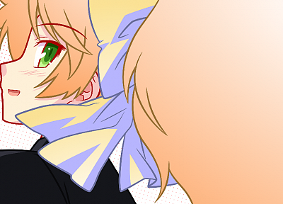 green eyes, Baka to Test to Shoukanjuu, anime, ponytails, Shimada Minami, blazer - desktop wallpaper