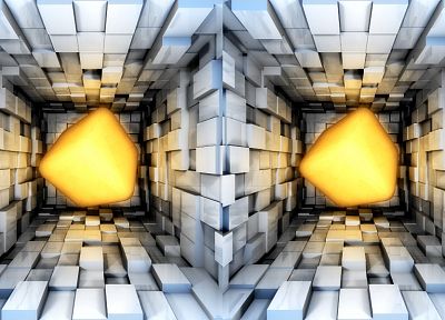 cubes, cross eyes - random desktop wallpaper