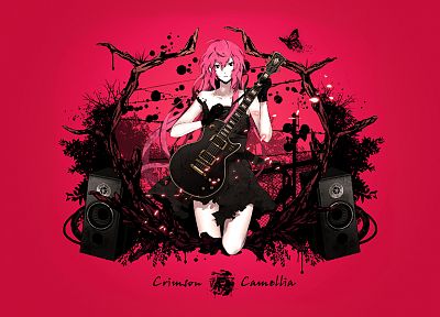 Vocaloid, Megurine Luka, guitars - random desktop wallpaper