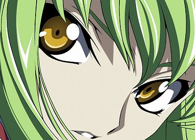 Code Geass, green hair, yellow eyes, C.C., anime - related desktop wallpaper