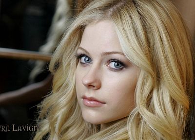 blondes, women, Avril Lavigne, blue eyes - duplicate desktop wallpaper