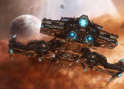 spaceships, Blizzard Entertainment, science fiction, vehicles, StarCraft II - random desktop wallpaper