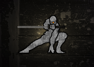 ninjas, Metal Gear Solid, black background - duplicate desktop wallpaper