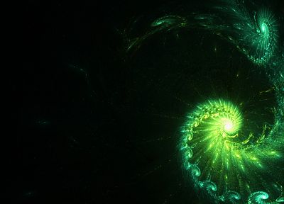 green, abstract, digital art, fractal - related desktop wallpaper