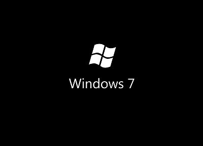 minimalistic, Windows 7, monochrome, logos - related desktop wallpaper