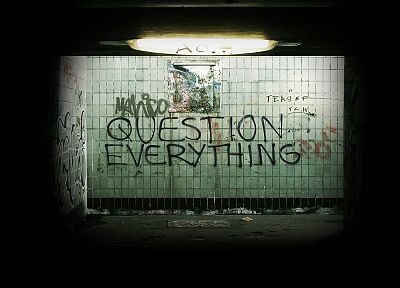 graffiti, Question Everything - duplicate desktop wallpaper