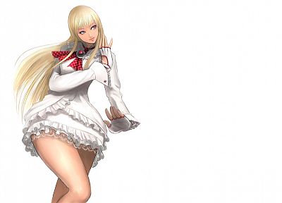 Tekken, white dress, soft shading, simple background, Lili Rochefort - related desktop wallpaper