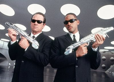 sunglasses, Men in Black, Will Smith, Tommy Lee Jones, movie stills - random desktop wallpaper
