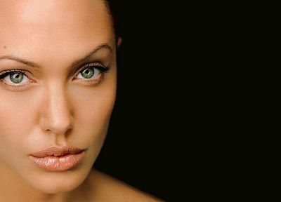 women, dark, Angelina Jolie, lips, faces - random desktop wallpaper