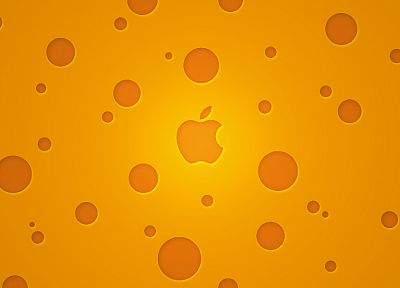 yellow, Apple Inc., dots - random desktop wallpaper