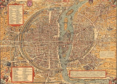 Paris, maps - desktop wallpaper