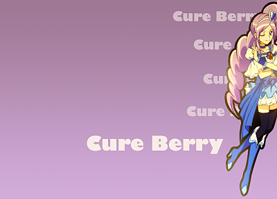 Pretty Cure, simple background, Cure Berry - desktop wallpaper
