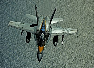 water, aircraft, vehicles, F-18 Hornet, flight - desktop wallpaper