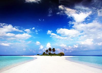 islands, palm trees, sea - random desktop wallpaper