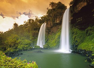 nature, waterfalls - duplicate desktop wallpaper