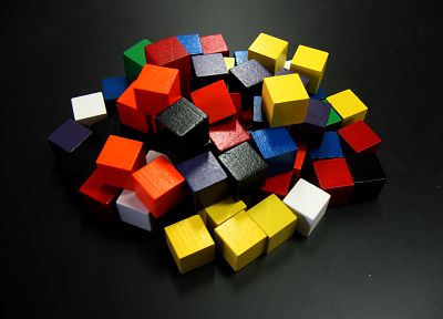 blocks, cubes, colors - duplicate desktop wallpaper