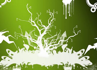 abstract, trees - desktop wallpaper