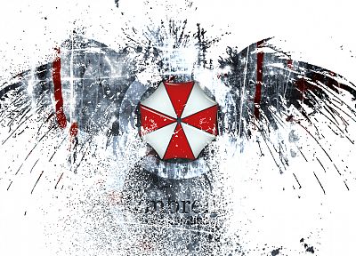 video games, movies, Resident Evil, eagles, Umbrella Corp., logos - related desktop wallpaper