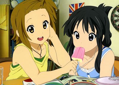 K-ON!, Akiyama Mio, Tainaka Ritsu, anime - desktop wallpaper