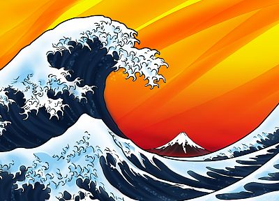 The Great Wave off Kanagawa, Katsushika Hokusai - random desktop wallpaper