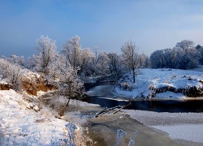 landscapes, nature, winter, snow, trees, white, frozen, Lithuania, ttic24 - random desktop wallpaper