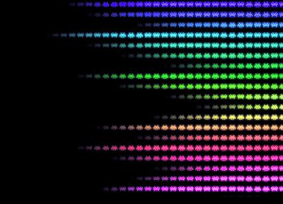 abstract, multicolor, Space Invaders - random desktop wallpaper
